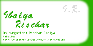 ibolya rischar business card